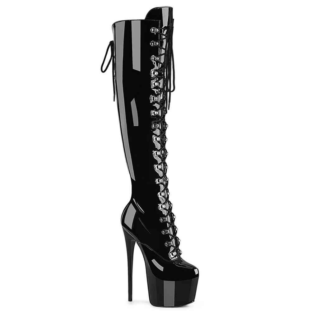 Pleaser - JUBILANT3012 Bottes cuissardes à plateforme - Noir Product image